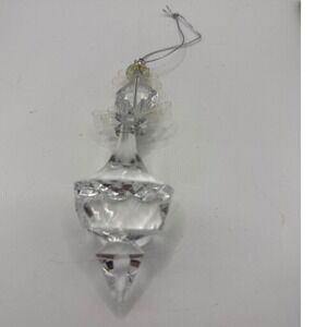 Clear‎ Faceted Acrylic Crystal Drop Christmas Ornament Finial 6.5 Inch
